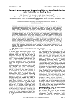 MD Morrison, SA Wheeler and D Hatton MacDonald