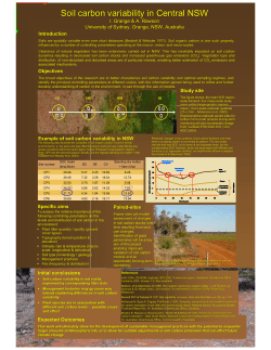 Poster 2 - Ian Grange and A Rawson - Soil carbon variability in Central NSW