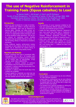 Poster 4 - AK Warren-Smith, AN McLean, HI Nicol and PD McGreevy