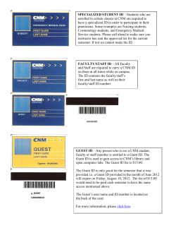 Student Specialized IDs