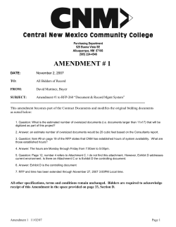 Amendment #1