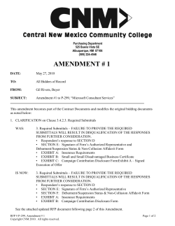 Amendment #1
