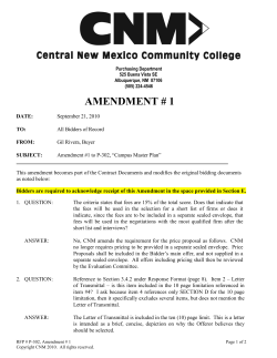 Amendment #1