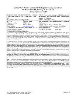 P-348 STEP 1 of 3 CMAR Request for Qualifications