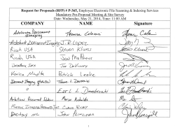 Mandatory Pre-Proposal Meeting Completed Sign-In Sheet