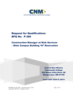 P-366 Step 1 of 3, CMAR, Request for Qualifications