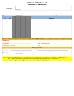 Grant Usage Pre-Approval Form