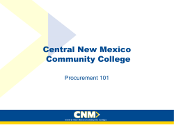 Procurement 101 Notes