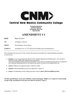Amendment #1