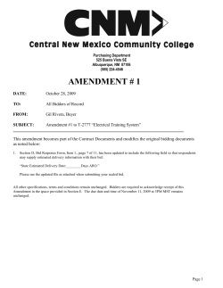 Amendment #1
