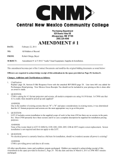 Amendment #1