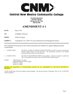 Amendment #1