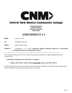 Amendment #1