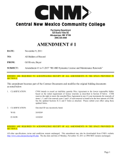 Amendment #1