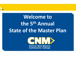 5th Annual State of the Master Plan