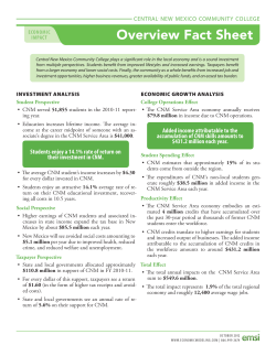 CNM Economic Impact Overview Fact Sheet