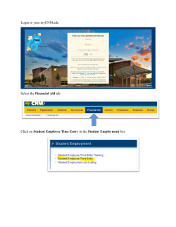 Time Entry for Student Employees