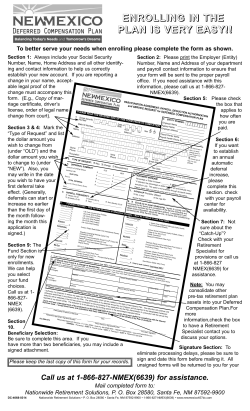 Deferred Compensation Form (457 plan)