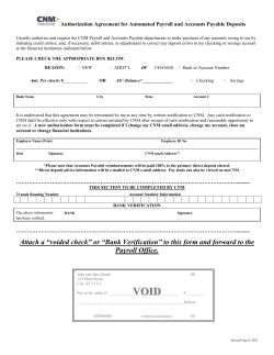 Direct Deposit Form