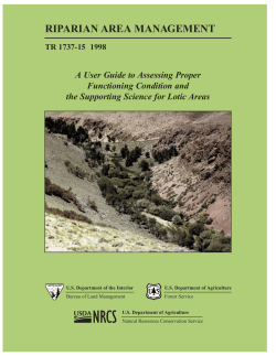 TR 1737-15: A User Guide to Assessing Proper Functioning Condition and the Supporting Science for Lotic Areas (1998)