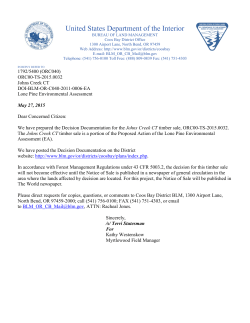 Johns Creek Timber Sale