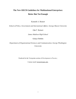 The New OECD Guidelines for Multinational Enterprises: Better But Not Good Enough,