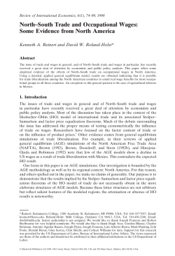 North-South Trade and Occupational Wages:  Some Evidence from North America,
