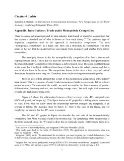 Update to Reinert, Chapter 4, Intra-Industry Trade.
