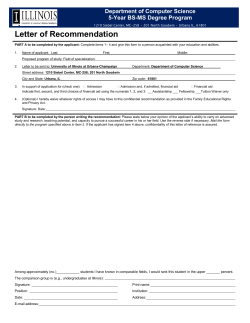 Letters of Reference