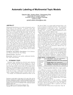 Automatic Labeling of Multinomial Topic Models
