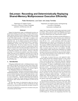 DeLorean: Recording and Deterministically Replaying Shared-Memory Multiprocessor Execution Efficiently
