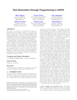Test Generation Through Programming in UDITA