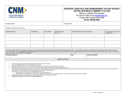 Dependent Care Account Reimbursement Request Form