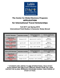 Scholarship Application for International Field Studies Courses