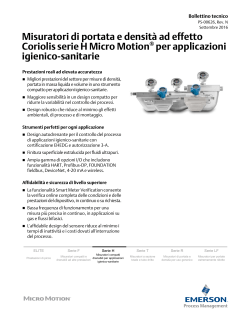 Bollettino tecnico dei sensori serie H - Data Sheet Italian