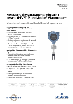 Misuratore di viscosit&agrave; per combustibili pesanti - HFVM Data Sheet