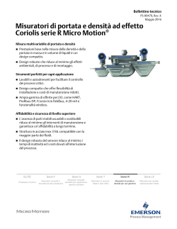Bollettino tecnico dei sensori serie R - Data Sheet Italian