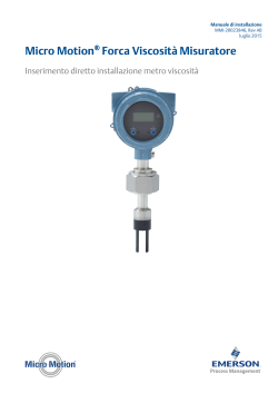 Forca Viscosit&agrave; Misuratore - FORK VISCOSITY METER INSTALLATION ITALIAN