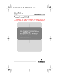 Guide d'installation: Passerelle de communication sans fil 1420