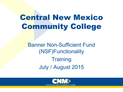 NSF Training 2015