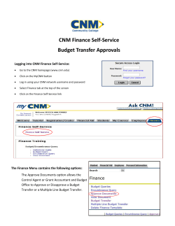 Budget Approvals Training