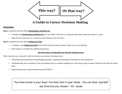 Career Reflection form