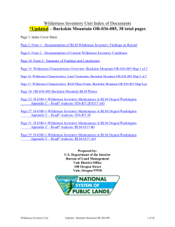 OR-036-085 Buckskin Mountain - Updated