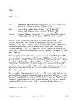 OR-034-112 Coal Mine Basin - Memo