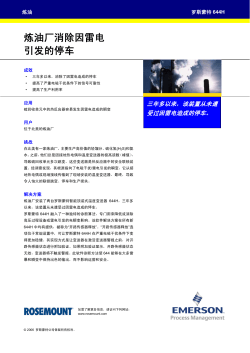 炼油厂消除因雷电引发的停车