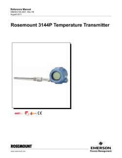 Manual: Rosemount 3144P Temperature Transmitter