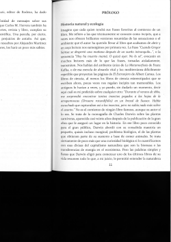 Historia natural y Ecolog&iacute;a