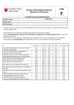 FORM F Student Evaluation Form