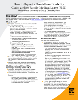 How to Report a Short-Term Disability Claim and/or Family Medical Leave (FML)