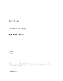 CIGNA Dental DHMO Certificate of Coverage